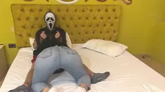 Play Ghostface's Halloween Treat: Intense Deepthroat Blowjob
