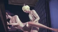 Jouer Meravigliosa nobildonna insetto - nobildonna insetto scopata e triade con gwen e gatto nero a wall street - giapponese asiatico manga zanzibar copale palo porno